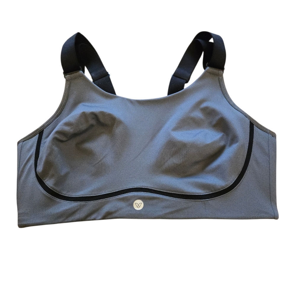 Livi Active Wireless Gray & Black Convertible Sports Bra 40DD